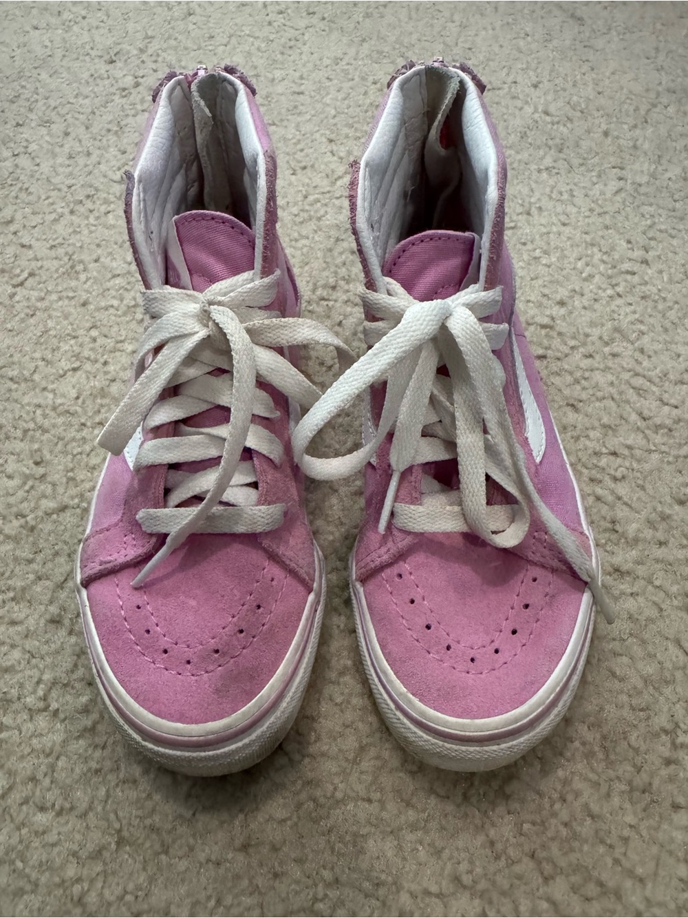 Vans pink High-Top Suede Sneakers with colorful accents